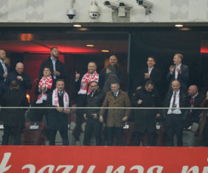 Karol Nawrocki i Przemysław Czarnek na mecze Polska - Albania