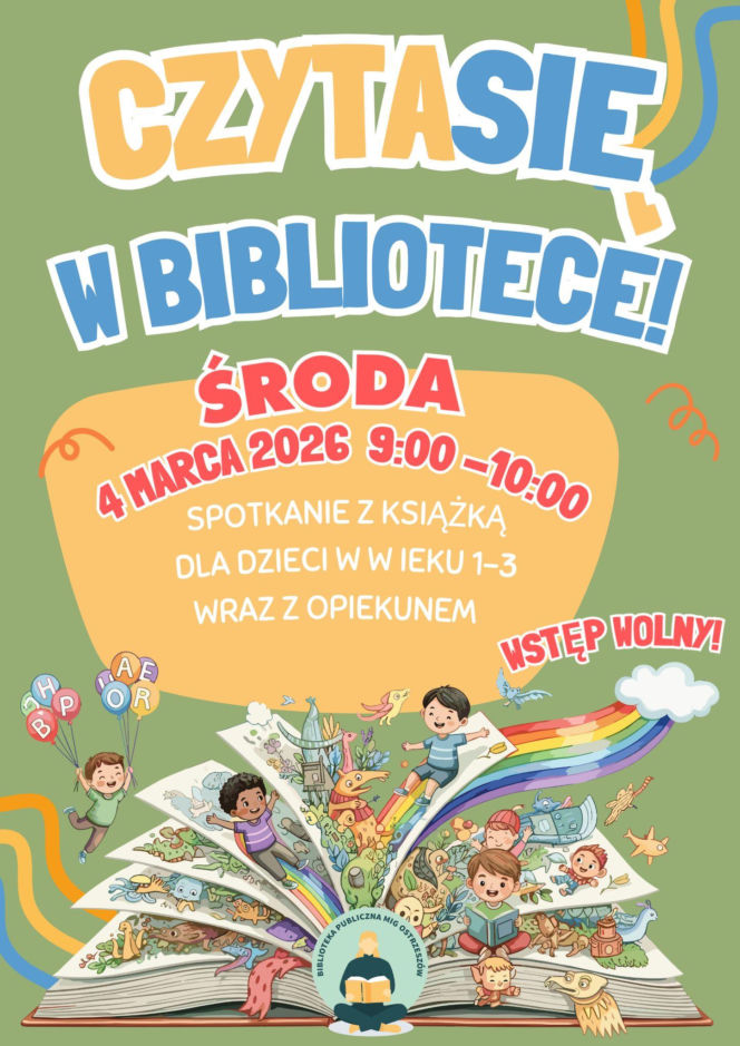 Czytasiowe środy w bibliotece w Ostrzeszowie