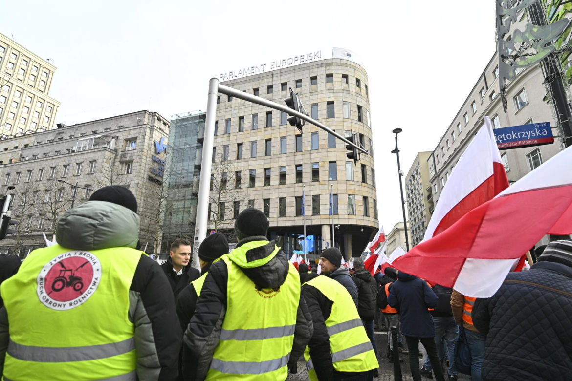 Rolniczy protest w Warszawie