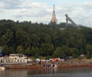 Zatonięcie statku na rzece Moskwa