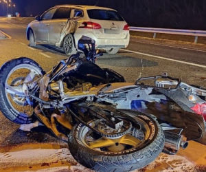 Zajechał drogę motocykliście. 18-latek trafił do szpitala
