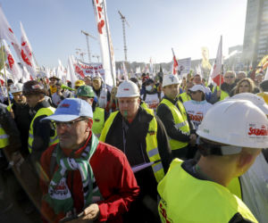 Protest Solidarności w Luksemburgu