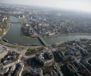 Kraków z lotu ptaka w czasie kwarantanny