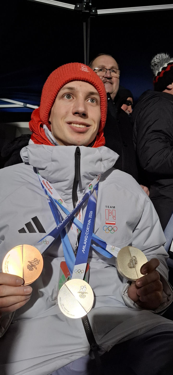 Powitanie Kacpra Tomasiaka w Bystrej 18.02.2026