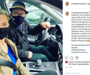 Syn Moniki Zamachowskiej rozwozi jedzenie na pożyczonym rowerze