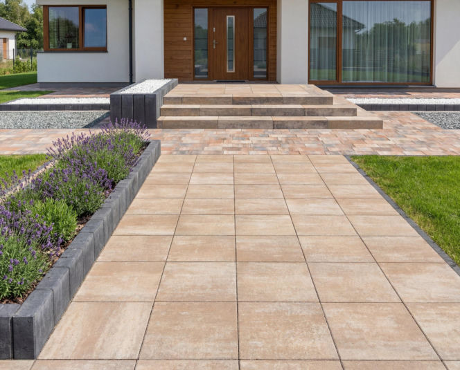 Płyty chodnikowe, palisady i stopnie schodowe, które sprawdzą się w strefie wejściowej
