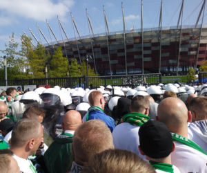Jagiellonia Białystok - Lechia Gdańsk - problemy kibiców Lechii pod Stadionem Narodowym