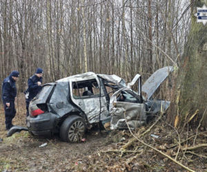 26- i 25-latek nie żyją! Ich volkswagen roztrzaskał się o drzewo. Śmiertelny wypadek w Rybniku [ZDJĘCIA]