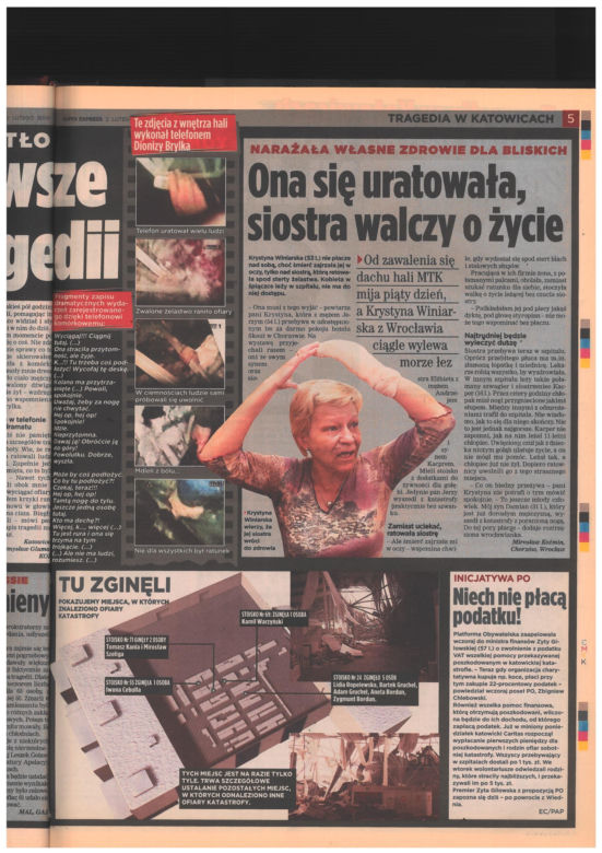 Katastrofa hali MTK w Katowicach. Materiały archiwalne