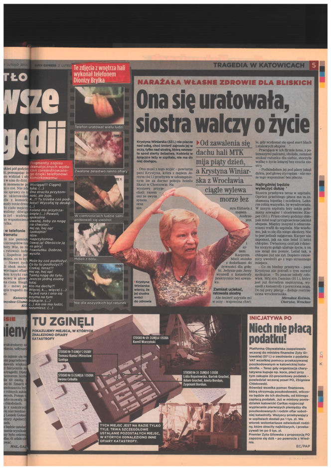 Katastrofa hali MTK w Katowicach. Materiały archiwalne