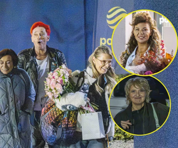 Górniak z gigantycznym bukietem, Allan z ukochaną. Tak opuszczali studio