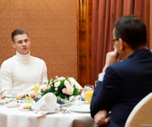 Łukasz Piszczek na śniadaniu z premierem