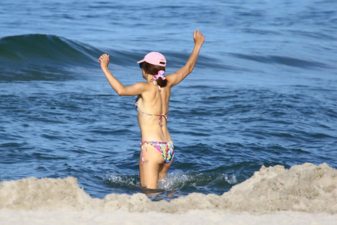 Anna Czartoryska-Niemczycka na plaży