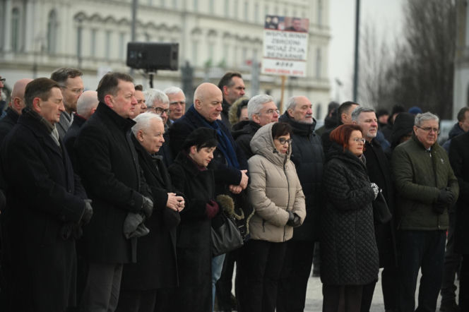 Jarosław Kaczyński na obchodach miesięcznicy smoleńskiej