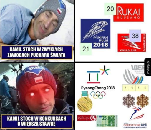 Kamil Stoch - memy, żarty dowcipy. Zbiór najlepszych obrazków! 