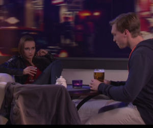 Pierwsza miłość odc. 2216. Melka (Ewa Jakubowicz), Dominik (Tomasz Włosok)