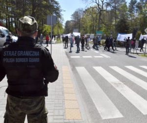 Protesty na granicy w Świnoujściu - 8 maja 2020