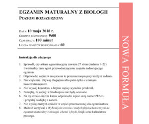 Matura 2018 z biologii [ARKUSZE CKE, ODPOWIEDZI]