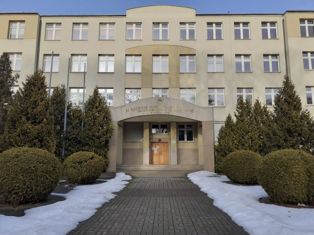Siedleckie szkoły przy ul. Konarskiego i Prusa i ich okolica w lutym 2021 roku