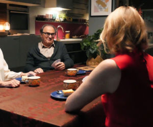 Barwy szczęścia odc. 3352. Wanda (Maja Barełkowska), Krystyna Złota (Hanna Bieluszko), Jerzy (Bronisław Wrocławski), Krzysztof Jaworski (Jacek Kałucki)