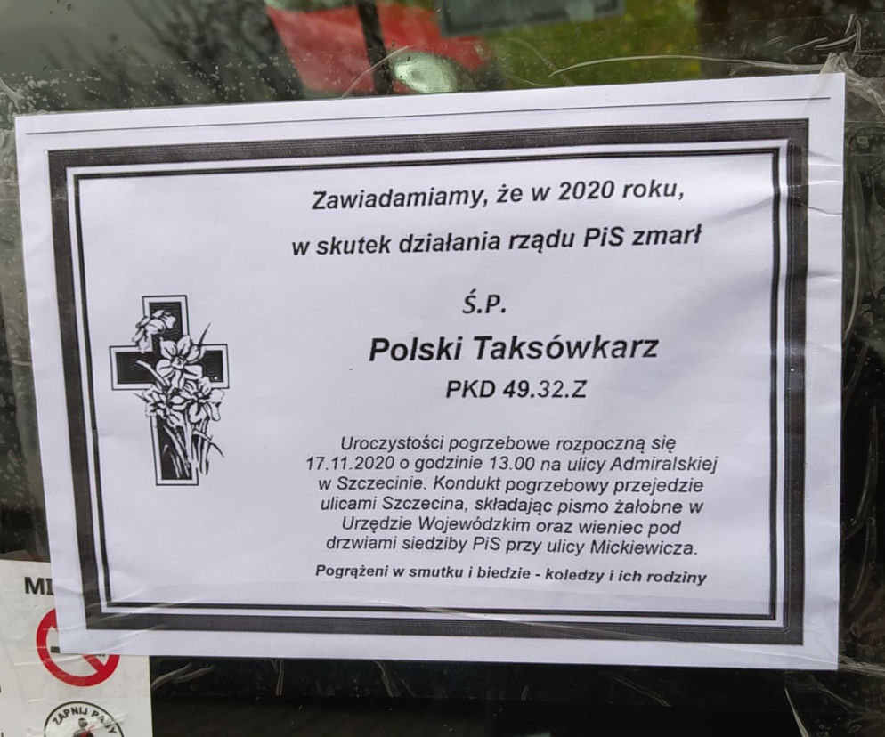 Nekrolog - Protest taksówkarzy