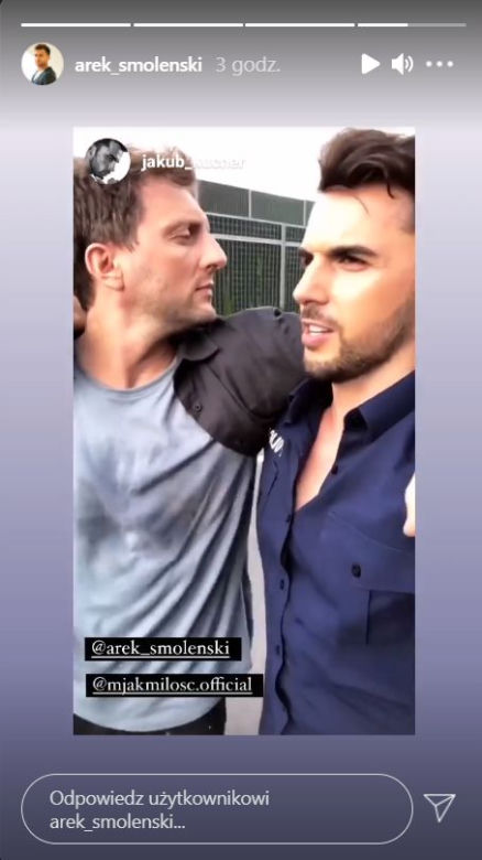 M jak miłość na planie: Bartek (Arek Smoleński), Rafał (Jakub Kucner) 