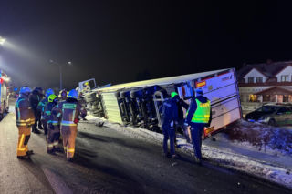 Wypadek w Chromnej. DK-2 zablokowana