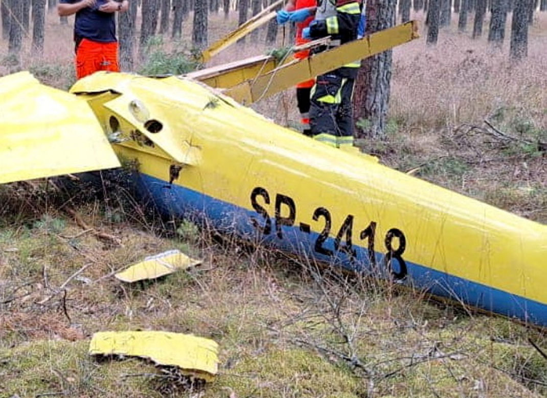 W okolicy Borska spadł szybowiec. Pilot zginął na miejscu