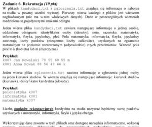 Matura 2012 - informatyka, poziom podstawowy