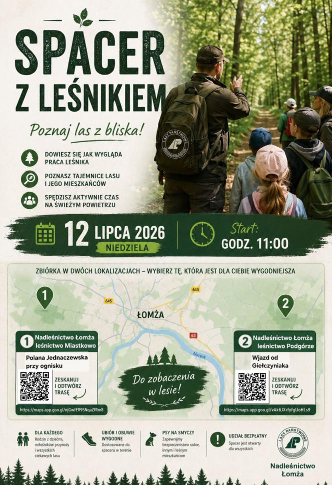 Spacer z leśnikiem już w najbliższą niedzielę pod Łomżą. Edukacja, ciekawostki i świeże powietrze!
