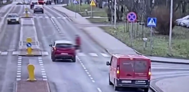 Potrącenie na pasach w  Lubinie