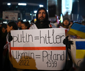 Solidarni z Ukrainą. Wielki wiec w Gdańsku