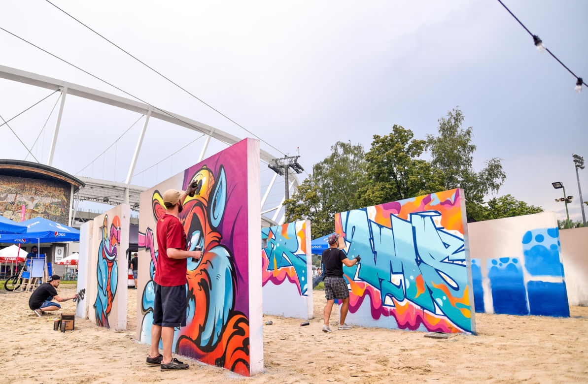 Tak wygląda sztuczna plaża przy Stadionie Śląskim. Rozkręcaliśmy tam imprezę w ramach Eska Summer City