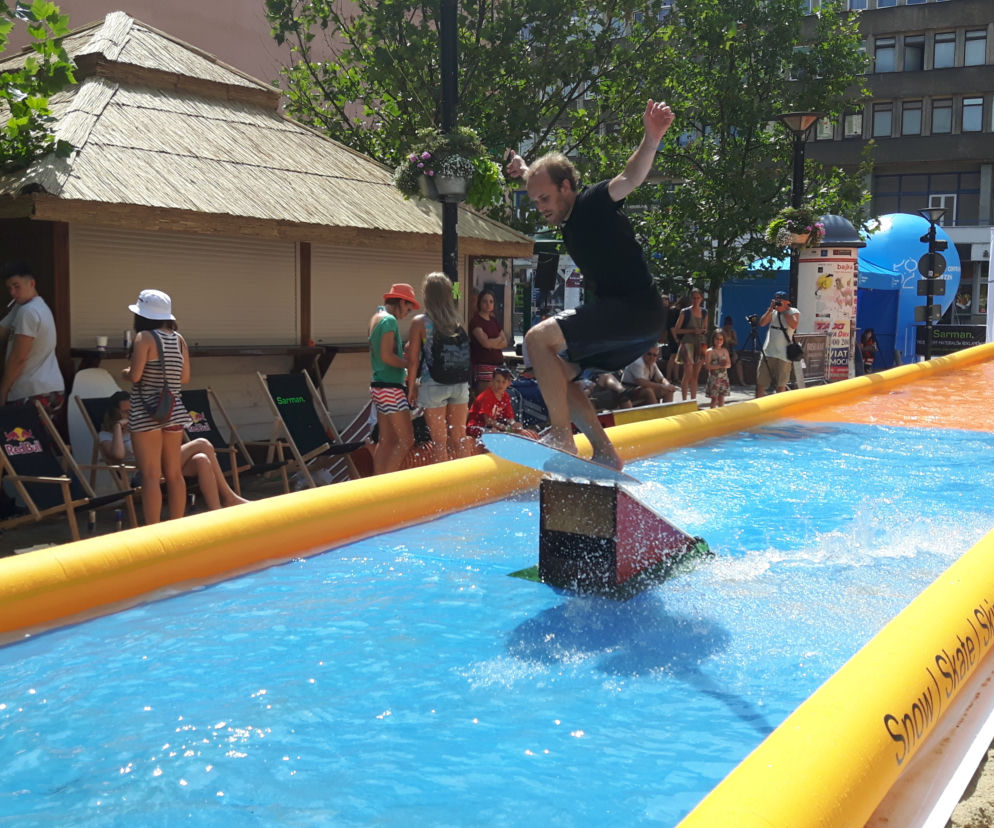 Skimboard na Piotrkowskiej