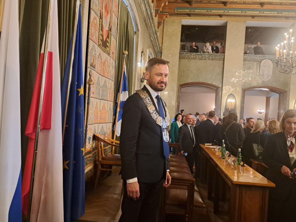Zaprzysiężenie Aleksandra Miszalskiego na prezydenta miasta Krakowa oraz radnych IX kadencji