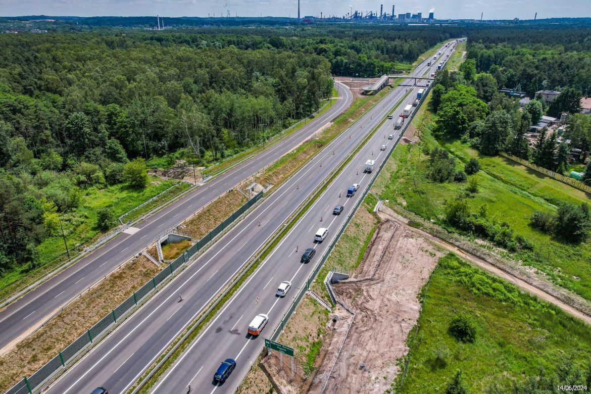 Tak wygląda zagłębiowska część nowej, ekspresowej S1 - czerwiec 2024