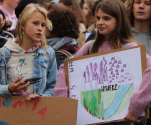 Młodzieżowy Strajk Klimatyczny w Toruniu. Protestowali przeciwko rządowi i korporacjom