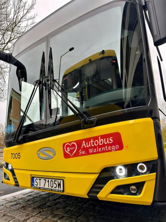 Walentynkowy autobus w Bieruniu 