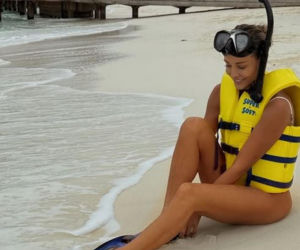 Małgorzata Rozenek i Radosław Majdan nurkują  Malediwach