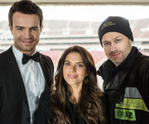 Strażacy 2 sezon odc. 19 (odc. 9). Adam Wojnar (Maciej Zakościelny), Kamila (Weronika Rosati), Ksawery (Mikołaj Krawczyk)
