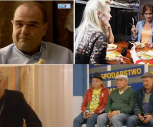 RANCZO 7 sezon. Ksiądz (Cezary Żak), biskup Sądecki (Wiktor Zborowski), Lucy (Ilona Ostrowska), Hadziuk, Pietrek, Solejuk, Stach Japycz