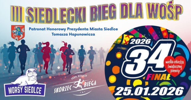 III Siedlecki Bieg dla WOŚP już 25 stycznia nad zalewem w Siedlcach. Pobiegniesz?