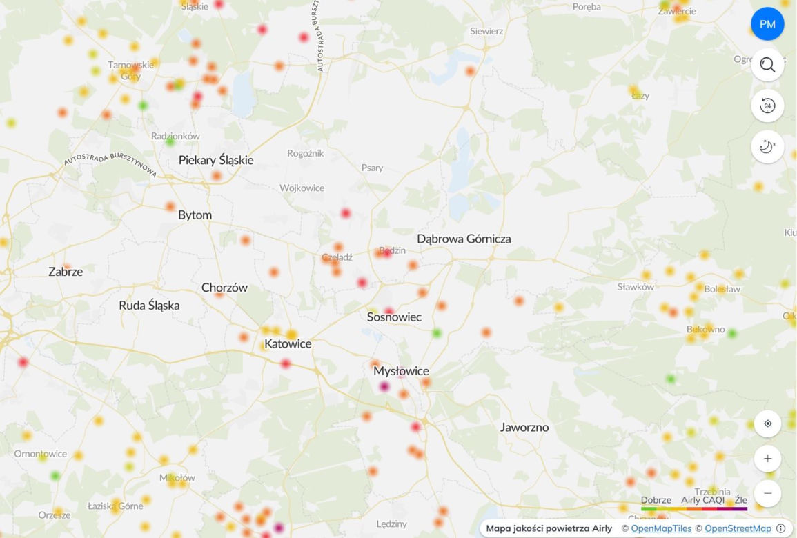 Jakość powietrza wciąż jest zła. Kolejne alerty RCB dla mieszkańców województwa śląskiego