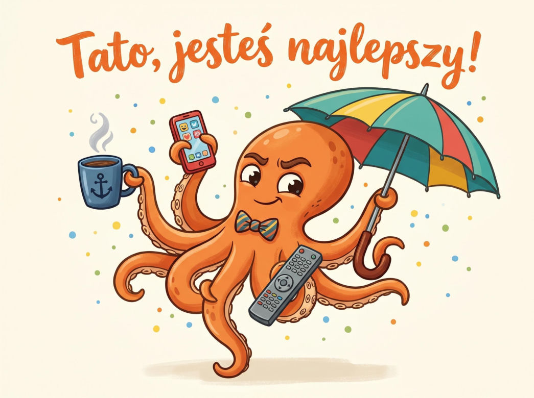 Śmieszna kartka elektroniczna na Dzień Ojca