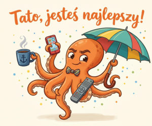 Śmieszna kartka elektroniczna na Dzień Ojca