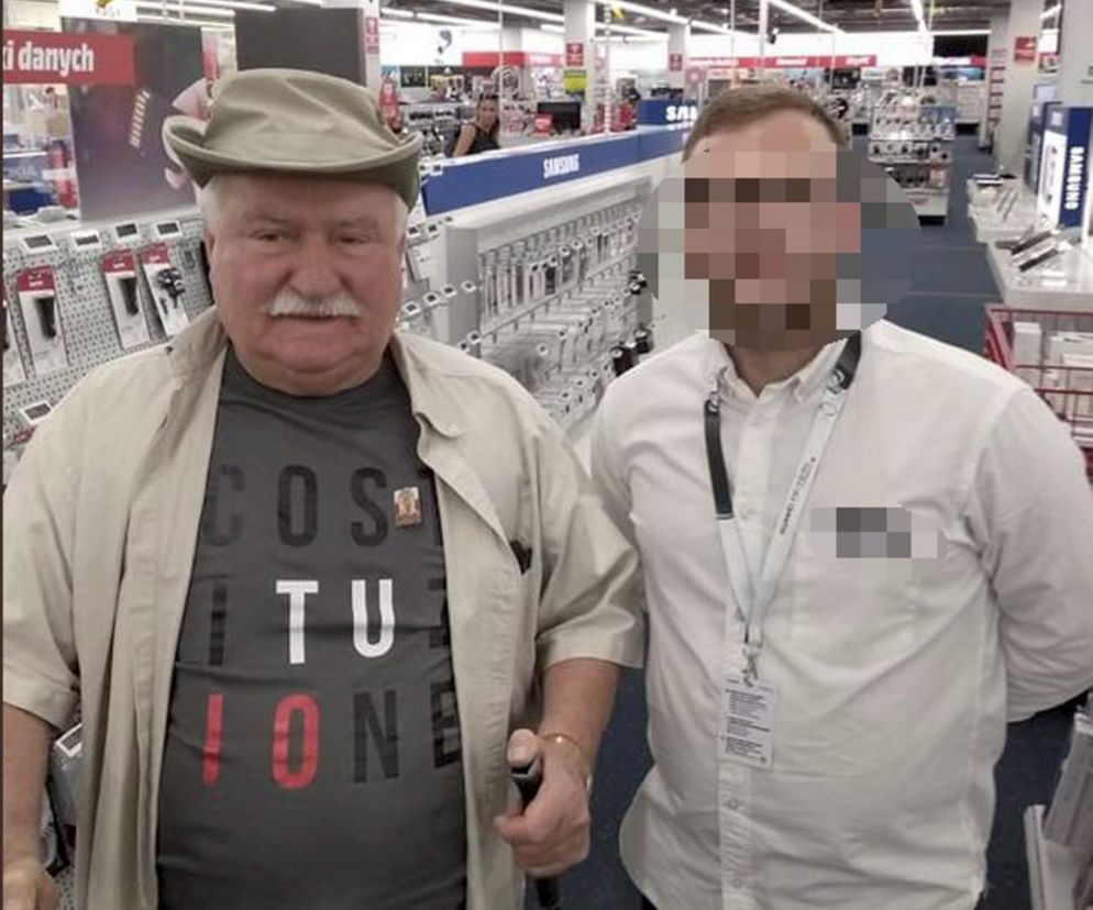 Wałęsa buszuje w Media Markcie