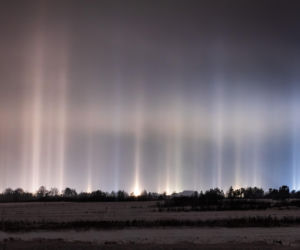 Świętokrzyskie. Słupy świetlne