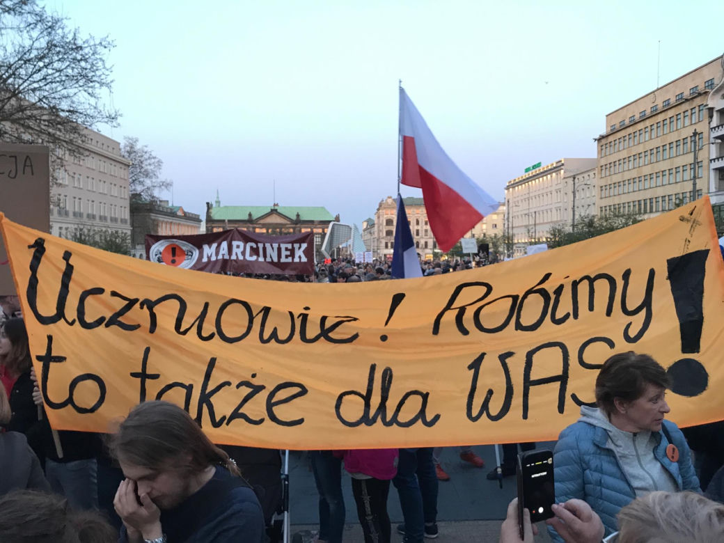 Łańcuch Światła na pl. Wolności
