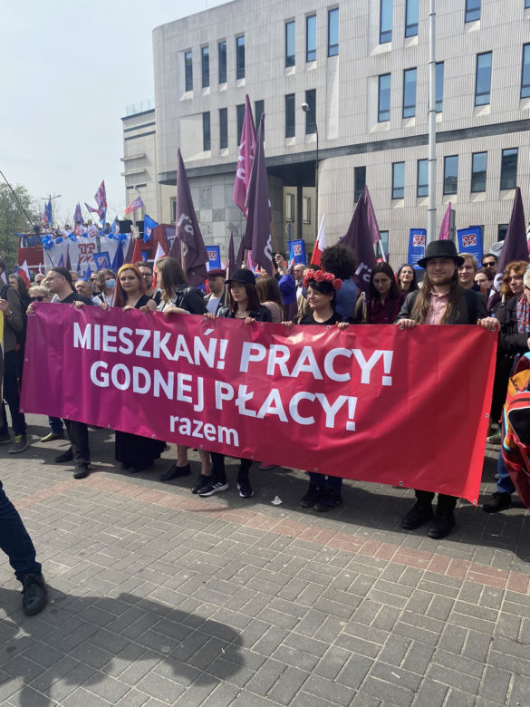 Pochód pierwszomajowy w Warszawie