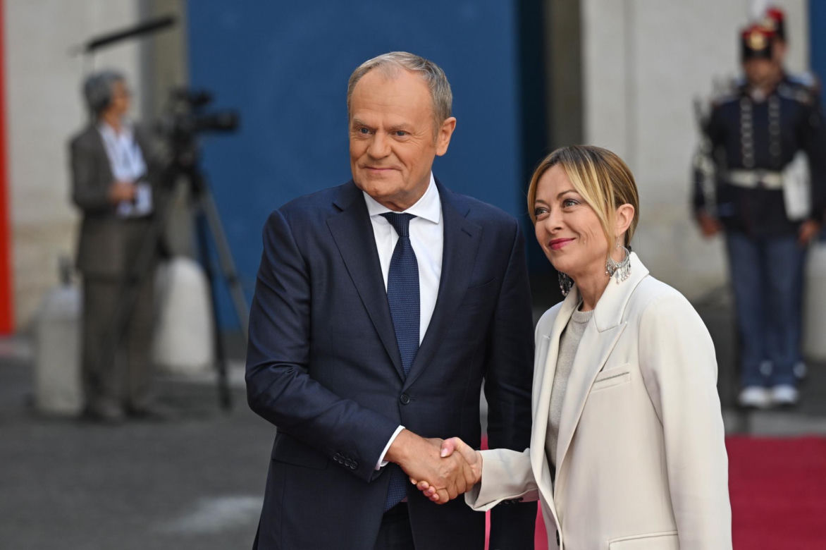 Donald Tusk spotkał się z Giorgią Meloni
